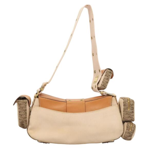 DIOR Trotter Canvas Street Chic Shoulder Bag Brown Gold - Picture 3 of 12